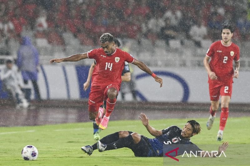 Timnas Indonesia tertinggal 0-2 dari Jepang di babak pertama