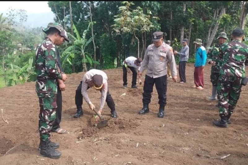 Polres Garut kerahkan jajaran manfaatkan lahan kosong untuk ketahanan pangan