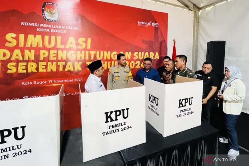 KPU Kota Bogor gelar simulasi pemungutan dan penghitungan suara pilkada