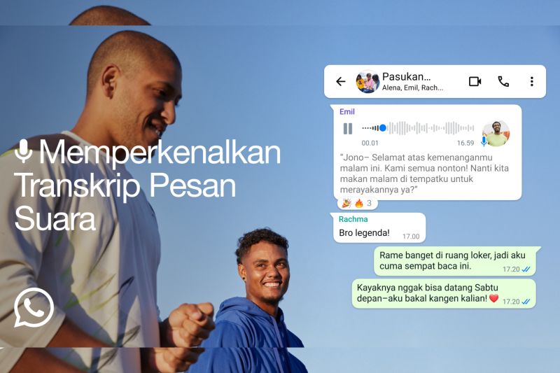 WhatsApp meluncurkan fitur transkrip pesan suara secara global