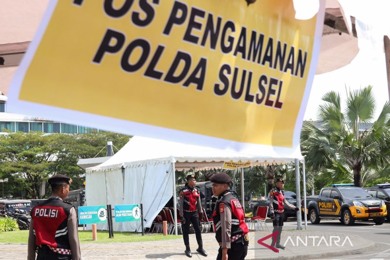 Pengamanan kampanye akbar Cagub Sulsel di Makassar