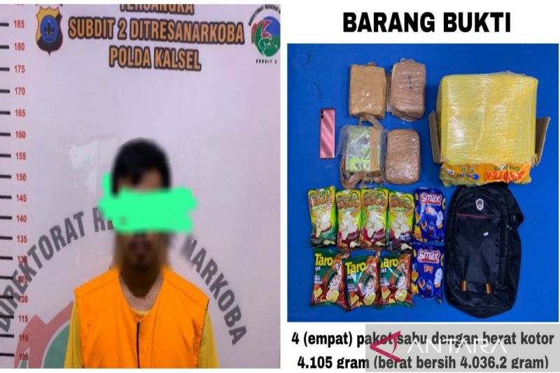 Jaringan Bandung selundupkan 4 kg sabu-sabu di Kalsel