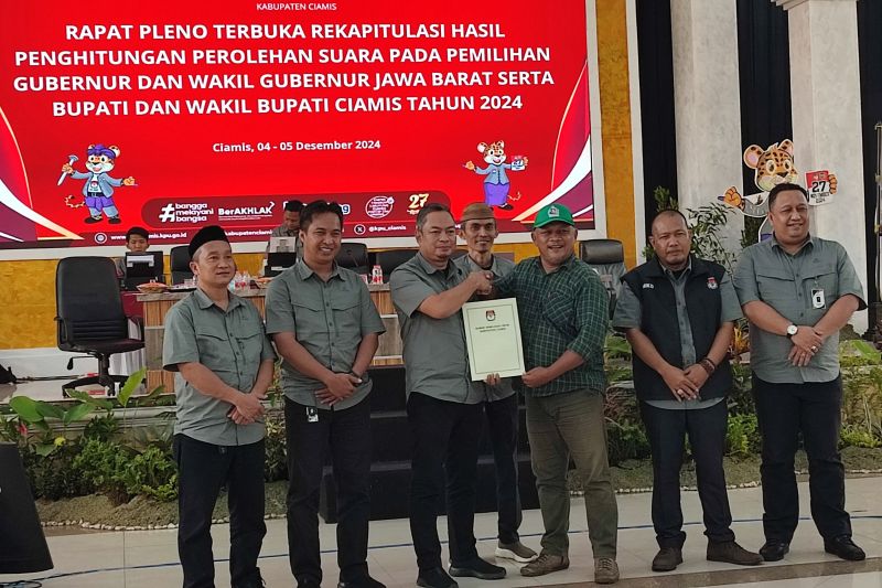 KPU Ciamis: Paslon tunggal raih suara unggul di Pilkada 2024