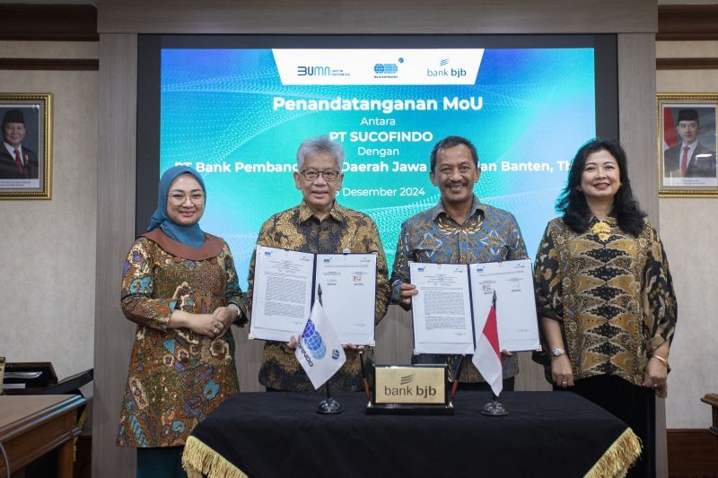 Bank bjb dan Sucofindo tandatangani MoU untuk pemanfaatan produk dan layanan bersama