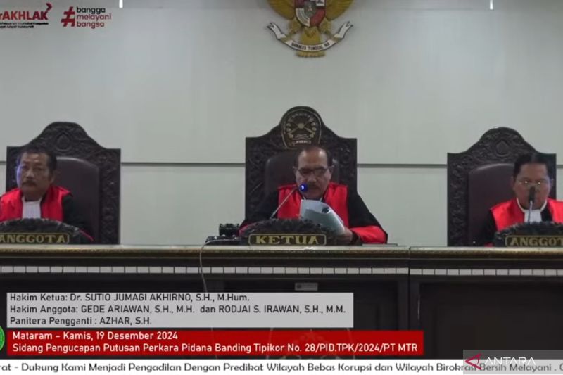 Pengadilan tinggi ubah vonis hukuman eks Kadishub Dompu jadi 8 tahun ...