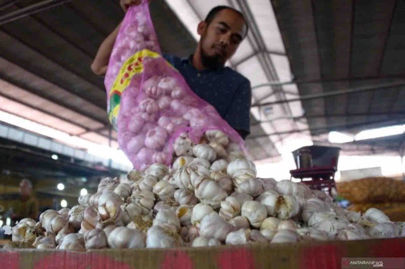 Harga bawang putih Rp42.580/kg, daging sapi Rp135.970/kg