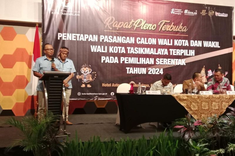 KPU Kota Tasikmalaya tetapkan Viman Alfarizi-Dicky Chandra pemenang Pilkada 2024