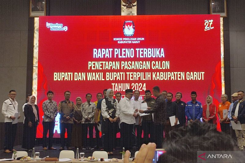 KPU Garut tetapkan Syakur dan Putri jadi bupati dan wakil bupati terpilih