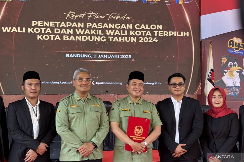 KPU Kota Bandung tetapkan Farhan-Erwin jadi pemenang Pilkada 2024