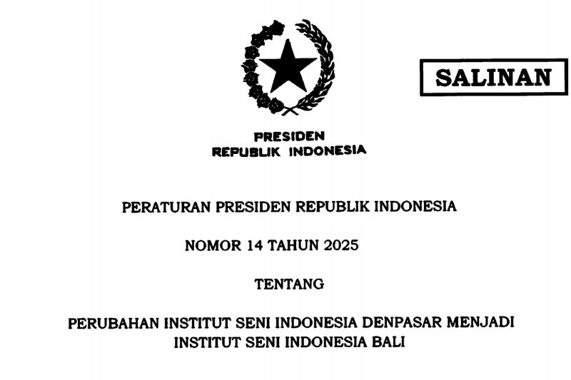 Presiden Prabowo Resmikan Perubahan Nama ISI Denpasar jadi ISI Bali