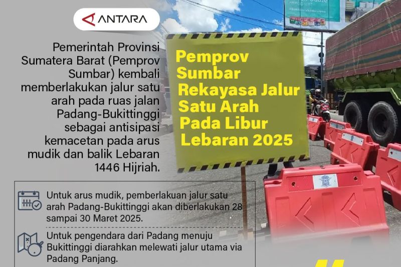 Pemprov Sumbar rekayasa jalur satu arah pada libur lebaran 2025
