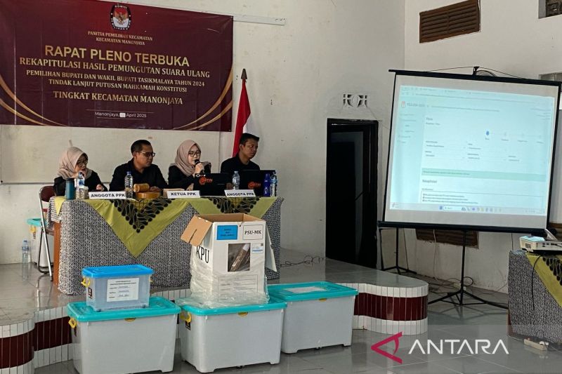 Hari ini, KPU Kabupaten Tasikmalaya gelar rekapitulasi penghitungan perolehan hasil PSU pilkada