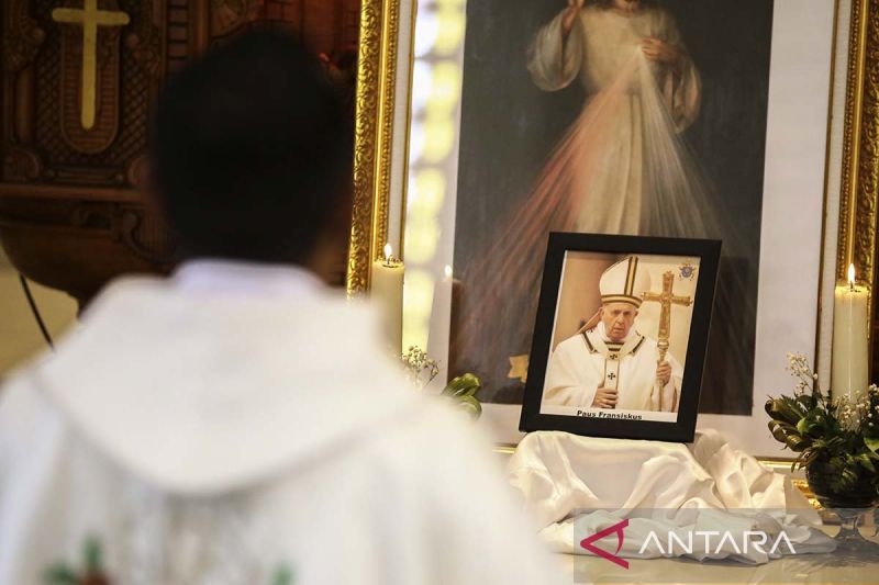 Rangkaian upacara pemakaman Paus Fransiskus di Basilika Santa Maria Maggiore, Roma