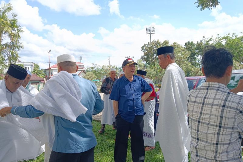 Kakan Kemenag Kampar dampingi praktik manasik haji gabungan kloter 15 BTH