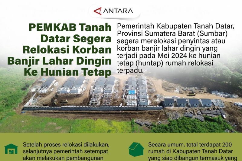 Pemkab Tanah Datar segera relokasi korban banjir lahar dingin ke hunian tetap