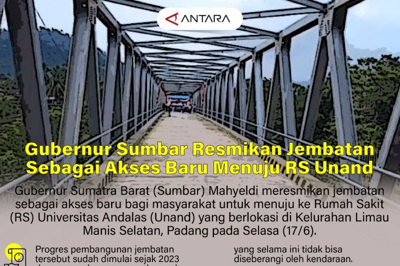 Gubernur Sumbar resmikan jembatan sebagai akses baru menuju RS Unand