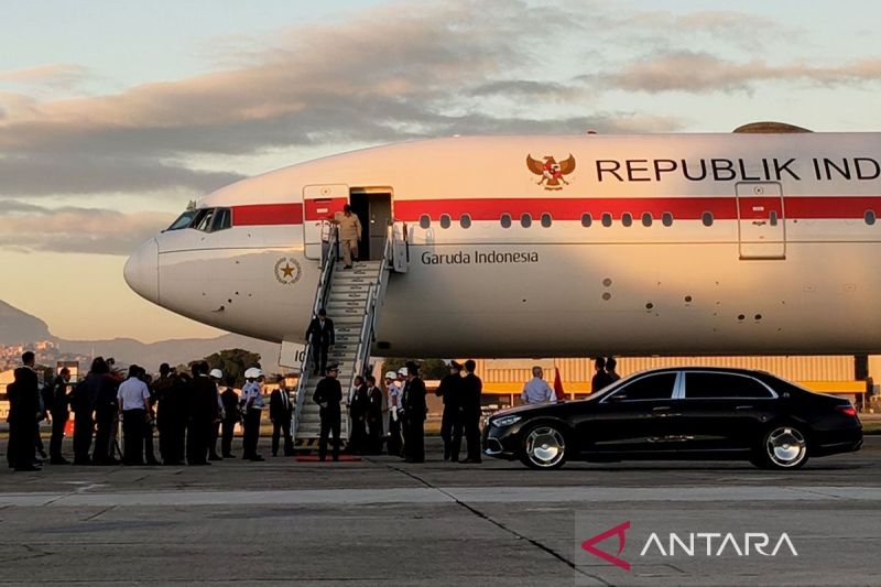 Prabowo arrives in Rio de Janeiro for BRICS summit