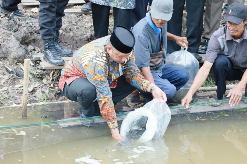 Bupati H Bahrul Ilmi harapkan keseriusan masyarakat mengelola bantuan sarana budidaya ikan