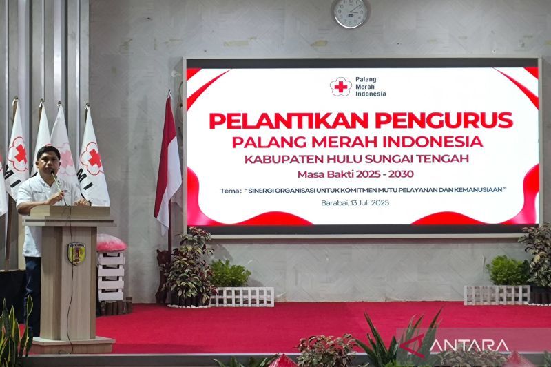 Yajid Fahmi resmi pimpin PMI Hulu Sungai Tengah masa bakti 2025-2030