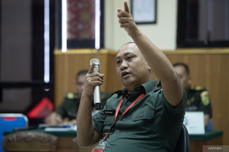 Kopda Bazarsah berikan keterangang sebagai terdakwa