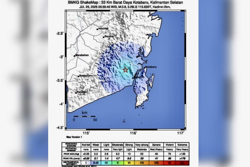 Gempa dangkal di Kotabaru Kalsel akibat sesar aktif