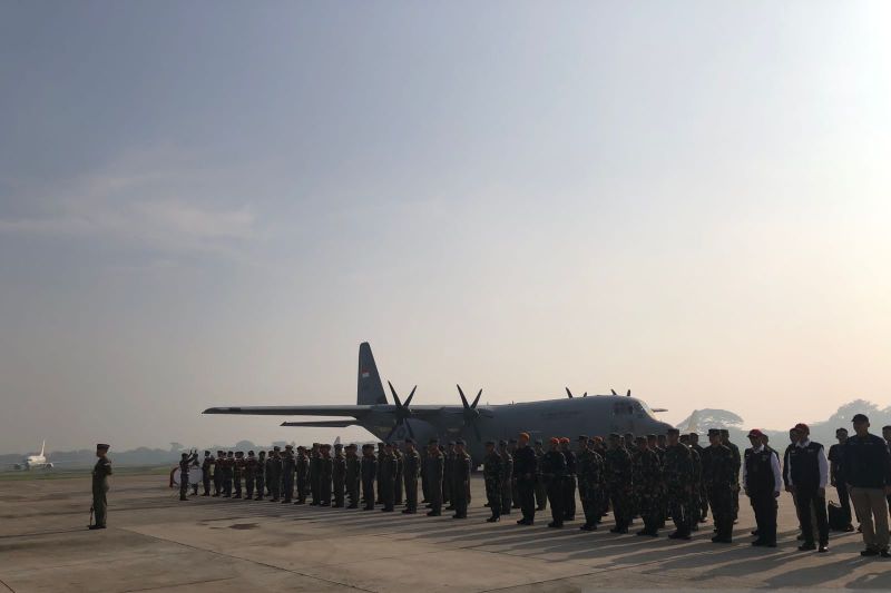 Kemhan kirim logistik dengan metode "air drop" untuk warga Gaza