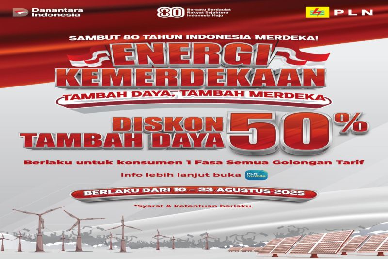 PLN Kalselteng beri diskon 50 persen tambah daya listrik pada HUT RI