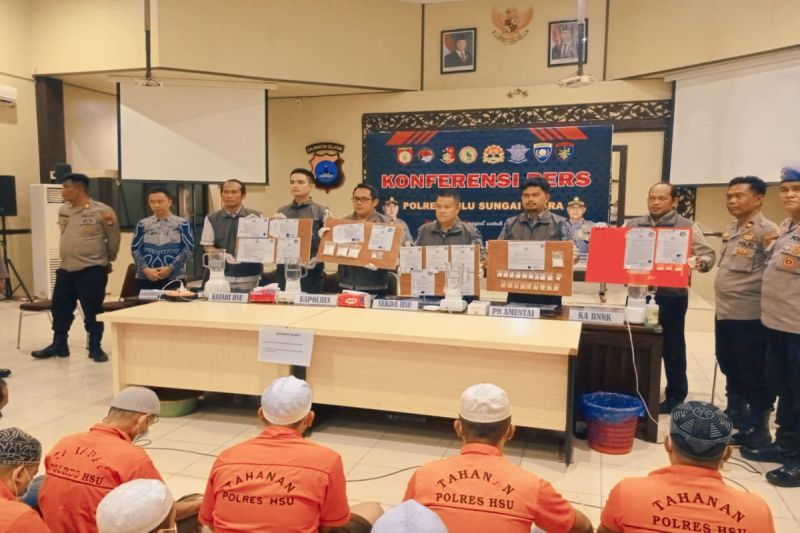 Polres HSU musnahkan 486,16 gram narkoba