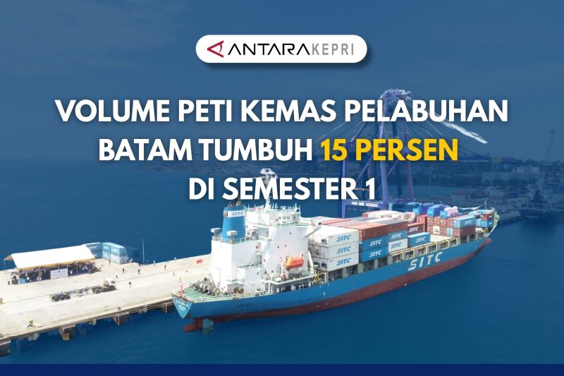Volume peti kemas pelabuhan Batam tumbuh 15 persen di semester 1