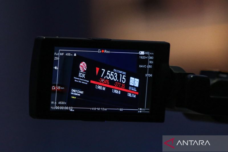 IHSG turun 1,28 persen merespons perombakan kabinet