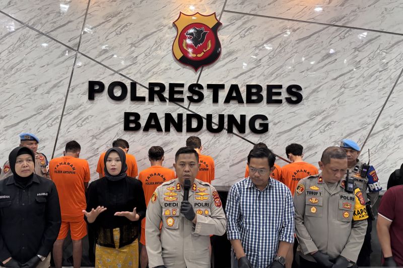 Polrestabes Bandung meringkus pelaku begal terhadap ojol di Antapani