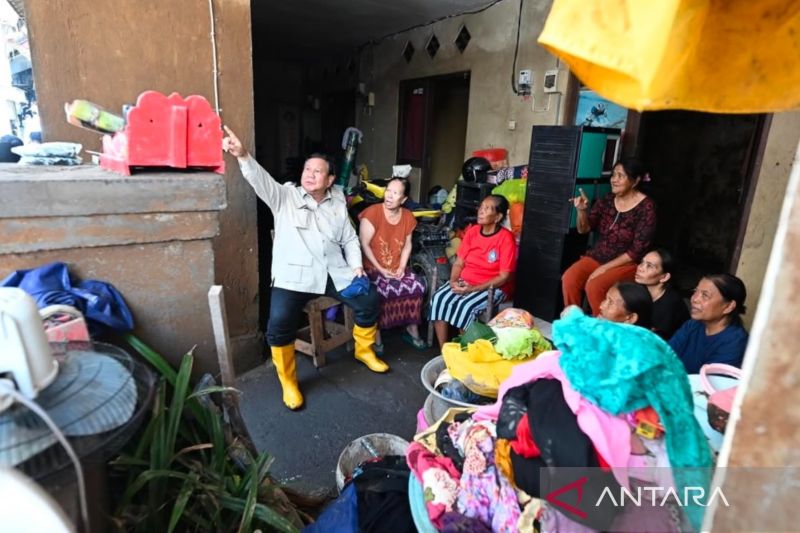 Presiden Prabowo susuri pemukiman warga terkena dampak banjir Bali