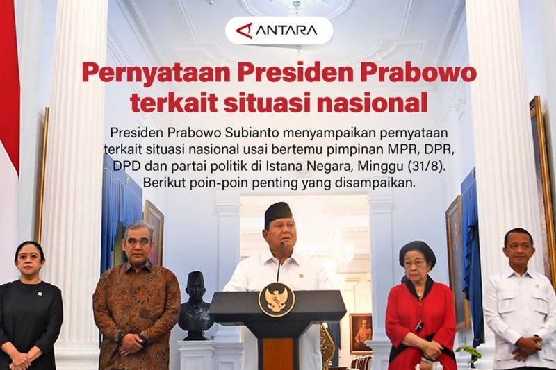 Pernyataan Presiden Prabowo terkait situasi nasional