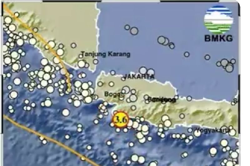 Info gempa hari ini M3,6 guncang Sukabumi