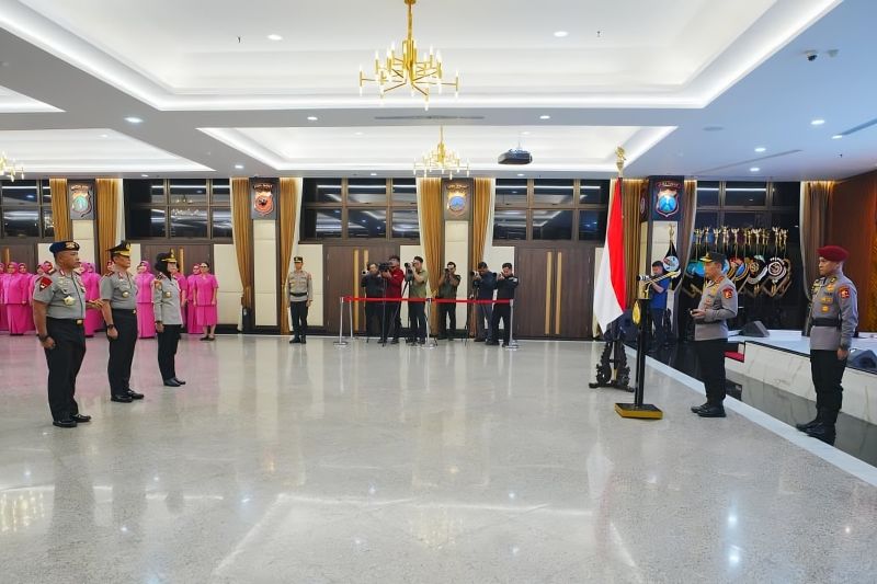 Upacara Pati Polri naik pangkat: 4 Komjen, 8 Irjen, 15 Brigjen