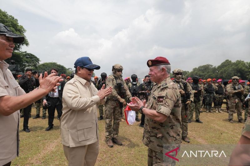 Prabowo-Raja Abdullah II saksikan demonstasi drone tentara RI-Yordania