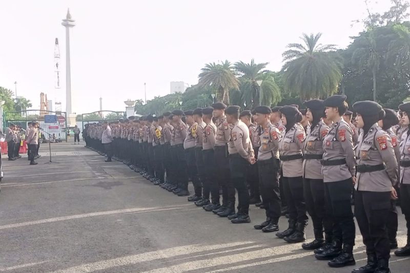 Unjuk rasa buruh di kawasan Monas, polisi kerahkan 1.963 personel