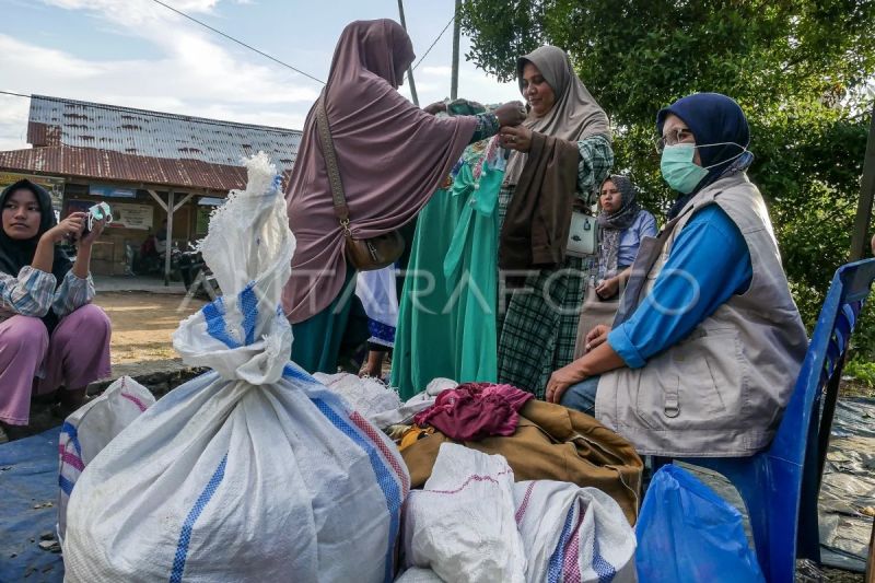 Pengungsi korban bencana di Tanah Datar