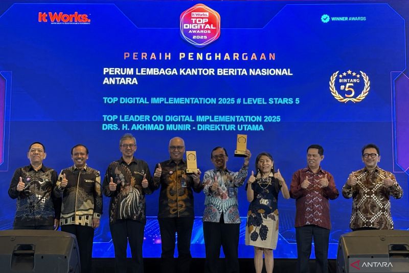 ANTARA terima dua penghargaan dalam ajang Top Digital Awards 2025