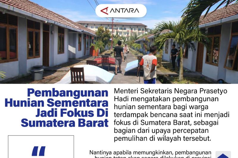 Pembangunan hunian sementara jadi fokus di Sumatera Barat