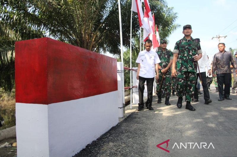 Pangdam l/BB Tinjau Pembangunan Jembatan Aramco di Langkat&nbsp;