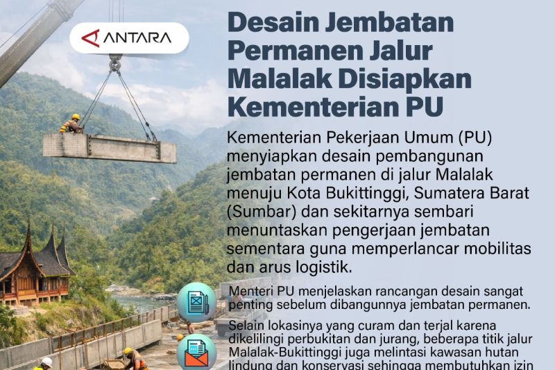 Desain Jembatan Permanen Jalur Malalak Disiapkan Kementerian PU