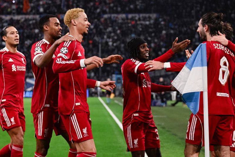 Liverpool curi poin penuh di kandang Marseille dengan kemenangan 3-0