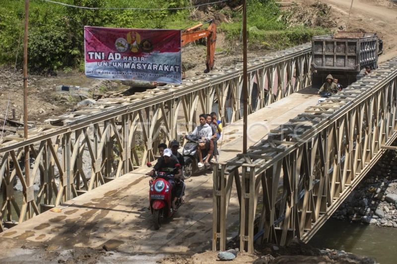 Jembatan bailey selesai dibangun di Agam