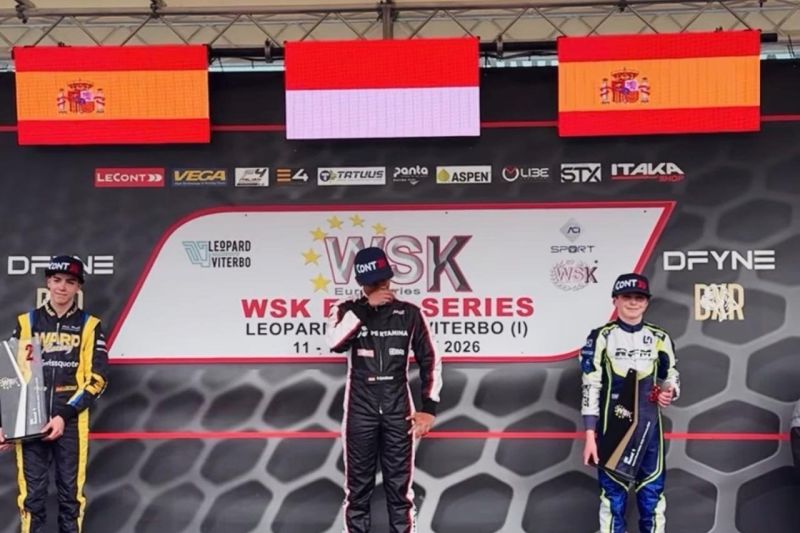 Qarrar Firhand juara seri pembuka WSK Euro Series 2026 di Italia