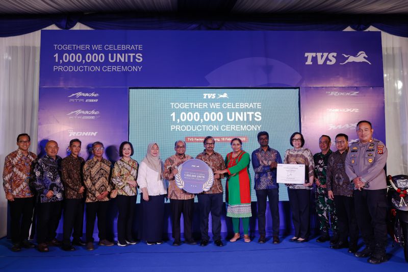 TVS capai tonggak produksi satu juta unit kendaraan di Indonesia