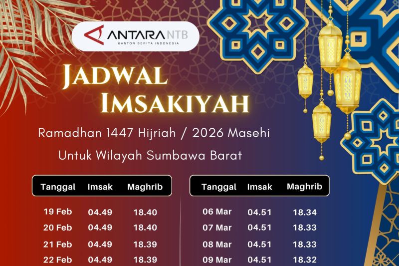 Jadwal Sahur dan Buka Puasa Ramadhan 2026 M di Sumbawa Barat