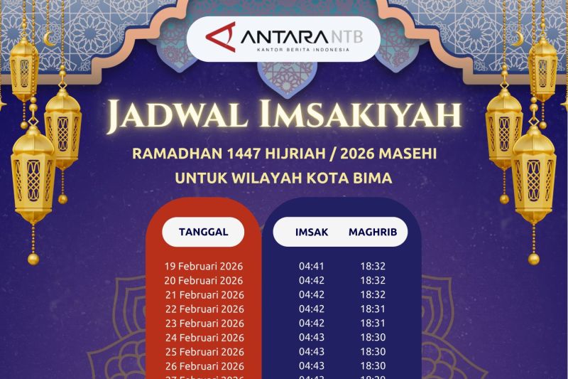 Jadwal Sahur dan Buka Puasa Ramadhan 2026 di Kota Bima