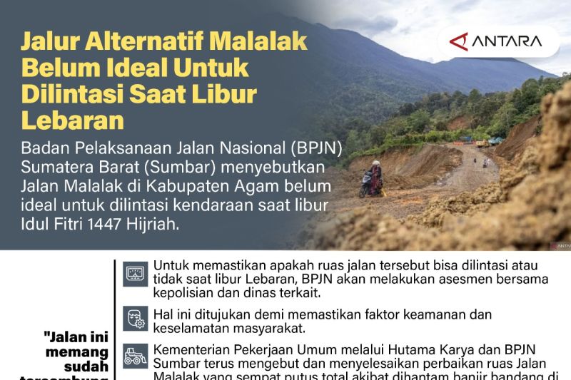 Jalur alternatif Malalak belum ideal untuk dilintasi saat libur lebaran
