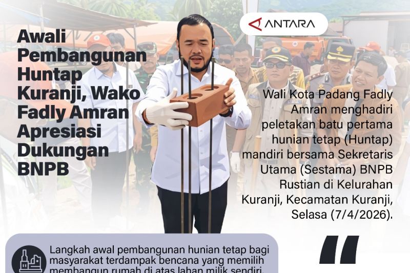 Awali Pembangunan Huntap Kuranji, Wako Fadly Amran apresiasi Dukungan BNPB
